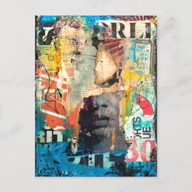 Cartão Postal Cabeça de Colagem (Frente)