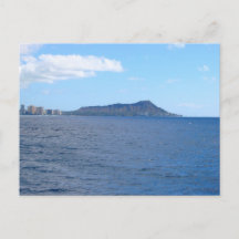 Cabeça de Diamante e horizonte de Waikiki do Pacíf
