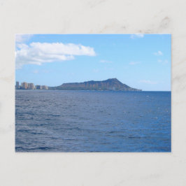 Cartão Postal Cabeça de Diamante e horizonte de Waikiki do Pacíf