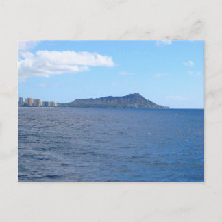 Cartão Postal Cabeça de Diamante e horizonte de Waikiki do Pacíf