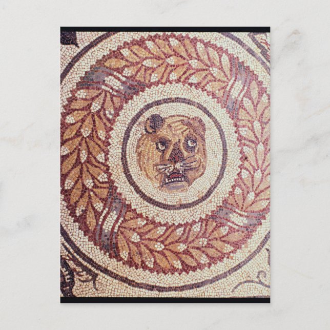 Cartão Postal Cabeça de Tiger, mosaico romano, início do século  (Frente)