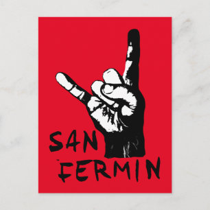 Cartão Postal Cabeça de touro de dedos da pedra San Fermin, lega