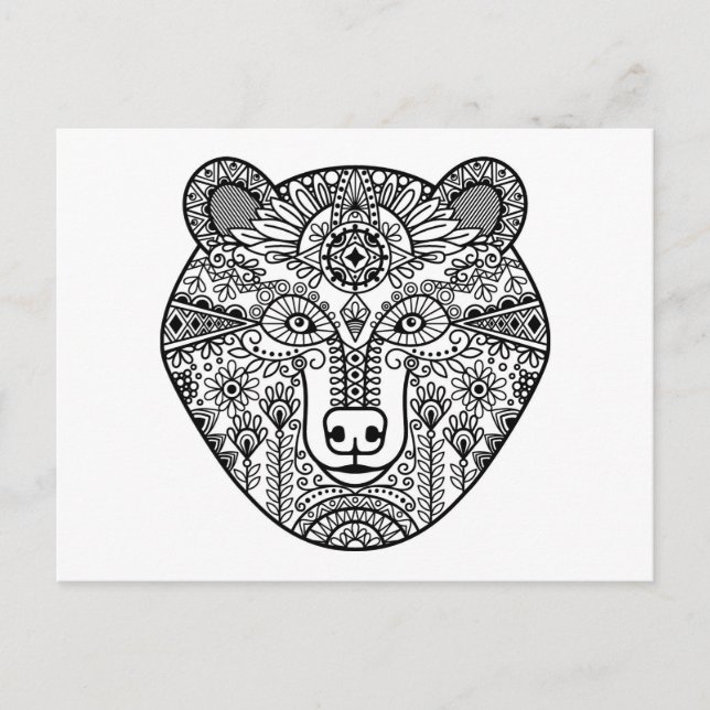 Cartão Postal Cabeça do Urso do Estilo (Frente)