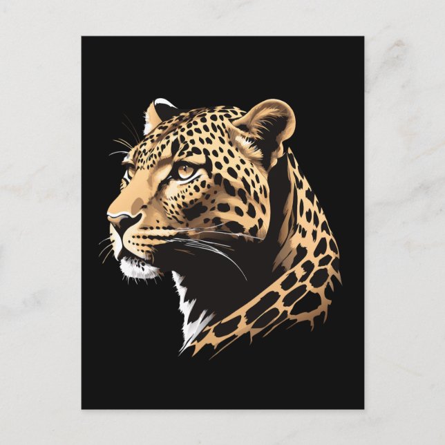 Cartão Postal Cabeça-Leopardo (Frente)