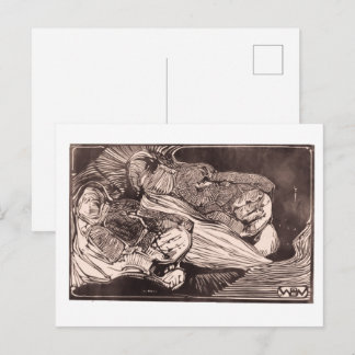 Cartão Postal Cabeças de um leão e uma leoa