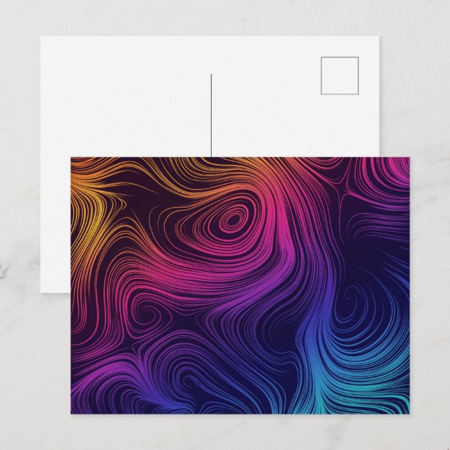 Cartão Postal Cabeças e Círculos de Abstrato de Groovy Legal (Frente/Verso)