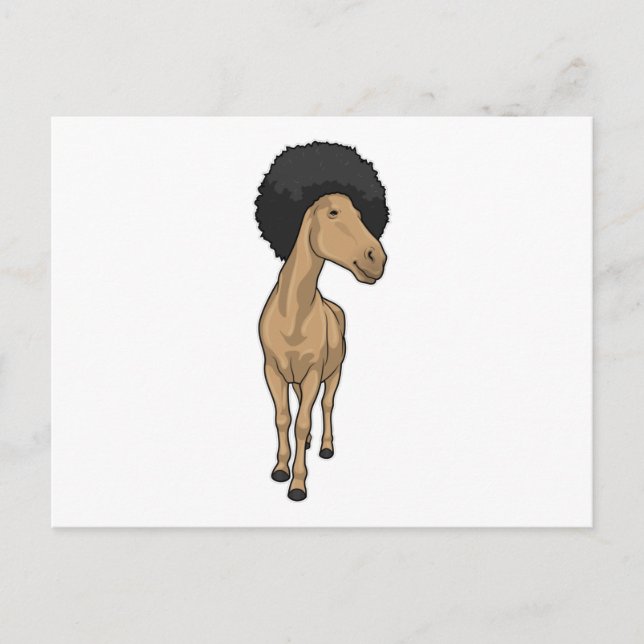 Cartão Postal Cabelo de cavalo afro (Frente)