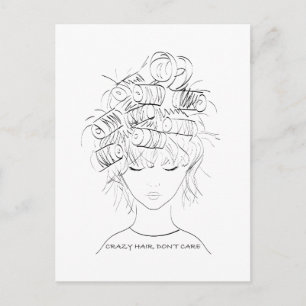 Cartão Postal Cabelo Louco, não se importe
