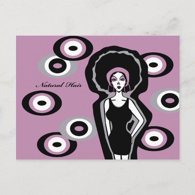 Cartão Postal Cabelo natural (Frente)