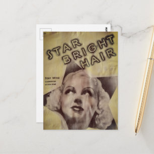 Cartão Postal Cabelo Star Bright Anúncio Retro
