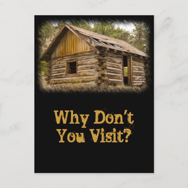 Cartão Postal Cabina de Montanha Antiga (Frente)