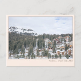 Cartão Postal Cabine de Arte da Cidade de Esqui de Arosa Suíça