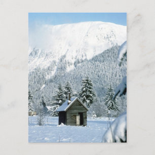 Cartão Postal Cabine na Neve