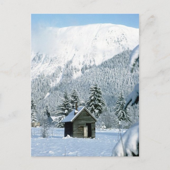 Cartão Postal Cabine na Neve (Frente)