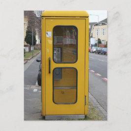 Cartão Postal Cabine Telefônica Amarela Alemã