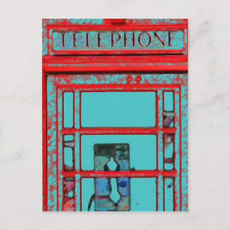 Cartão Postal Cabine telefônica de estilo britânico