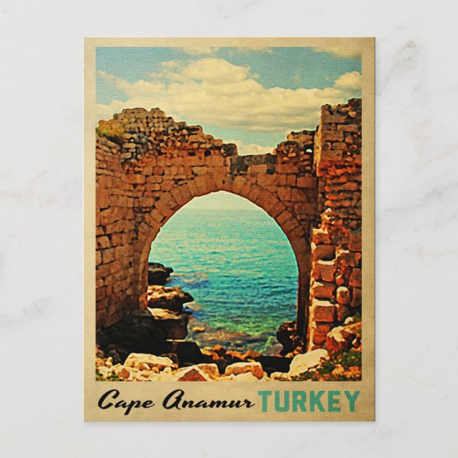 Cartão Postal Cabo Anamur Turquia (Frente)
