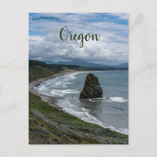 Cartão Postal Cabo Blanco Rocha da Agulha Oregon