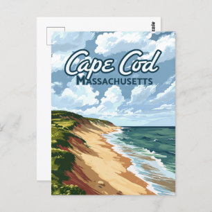 Cartão Postal Cabo Cod Beach Seashore Massachusetts Blue