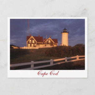 Cartão Postal Cabo Cod Nobska Lighthouse Woods Hole