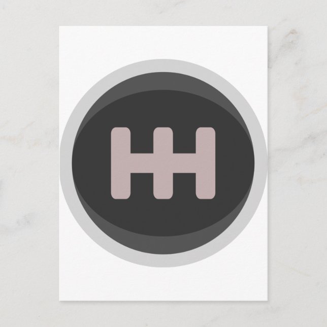 Cartão Postal Cabo de Mudança de Marchas de Corrida (Frente)