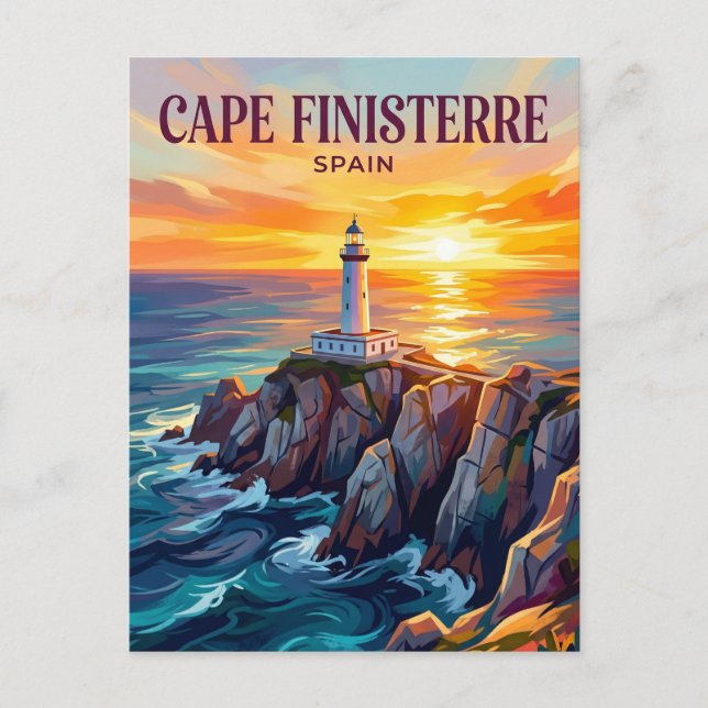 Cartão Postal Cabo Finisterra Espanha (Frente)