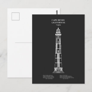 Cartão Postal Cabo Henry Lighthouse - Virgínia - PD
