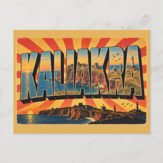 Cartão Postal Cabo Kaliakra Penhascos Vermelhos Mar Negro Arte