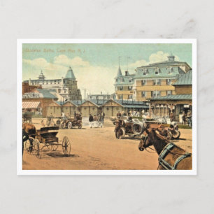 Cartão Postal Cabo May NJ, Stockton Baths, Vintage