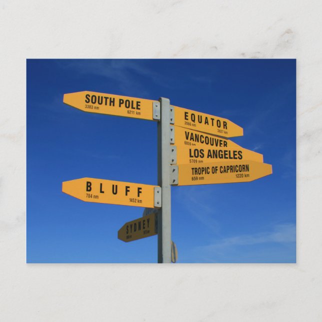 Cartão Postal Cabo Reinga, Nova Zelândia (Frente)