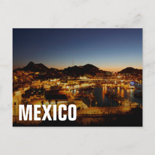 Cartão Postal Cabo San Lucas Cityscape Ao Sunset, México