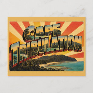 Cartão Postal Cabo Tribulação Queensland Arte de Viagem Vintage