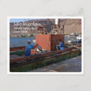 Cartão Postal Cabo Verde - São Nicolau - Barco de Pesca Tarrafa