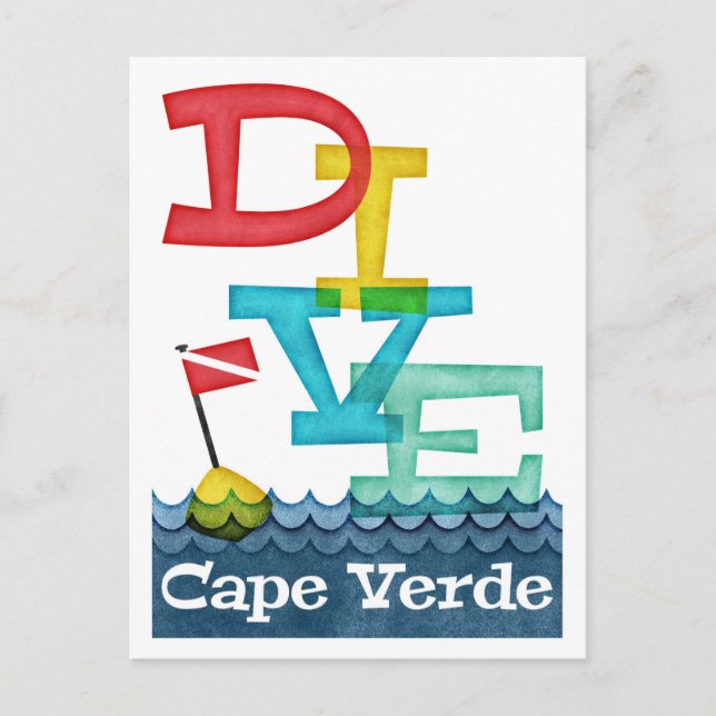 Cartão Postal Cabo Verde - Scuba Colorida (Frente)