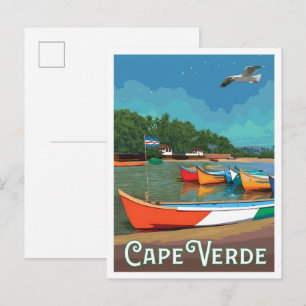Cartão Postal Cabo Verde Viagens Antigas 