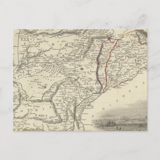 Cartão Postal Cabool, Punjab e Beloochistan (Frente)