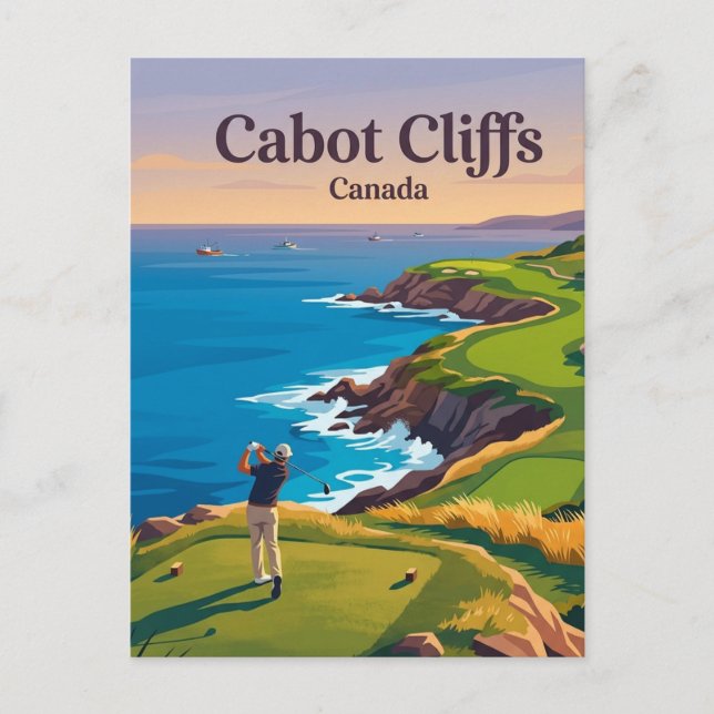 Cartão Postal Cabot Cliffs Canadá (Frente)