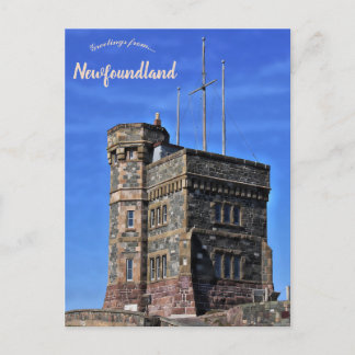Cartão Postal Cabot Tower Newfoundland Canada