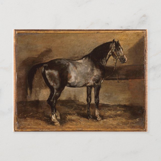Cartão Postal Cabra de cinza de Theodore Gericault (Frente)