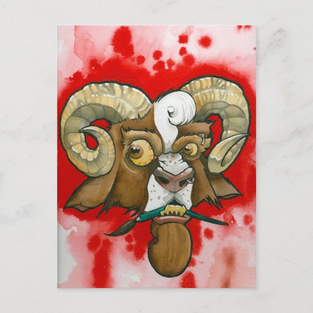 Cartão Postal "Cabra Má!" (Frente)