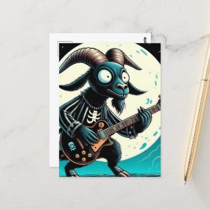 Cartão Postal Cabra Negra Tocando Violão