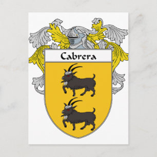 Cartão Postal Cabrera Casaco de Braços/Crest Familiar (Mantled)