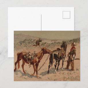 Cartão Postal Caça ao Antílope por Frederic Remington
