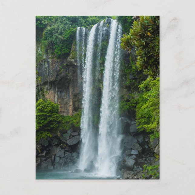 Cartão Postal Caça d'água de Jeongbang, Coreia do Sul (Frente)