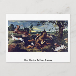 Cartão Postal Caça De Veados Por Frans Snyders