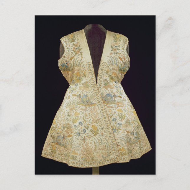 Cartão Postal Caça-Satin bordado com Casaco com sedas em (Frente)