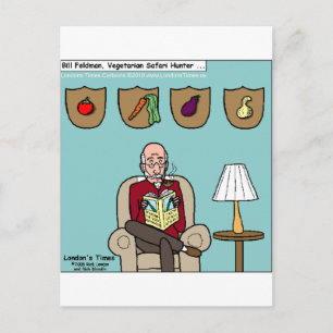 Cartão Postal Caçador Vegetariano Safari Canecas Engraçadas Cami