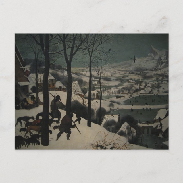 Cartão Postal Caçadores na Neve de Bruegel (Frente)
