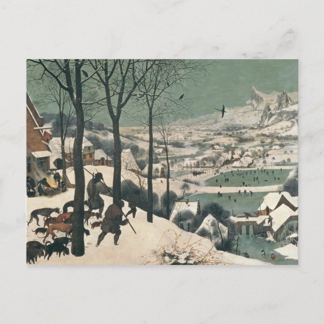 Cartão Postal Caçadores na neve - janeiro de 1565 (Frente)