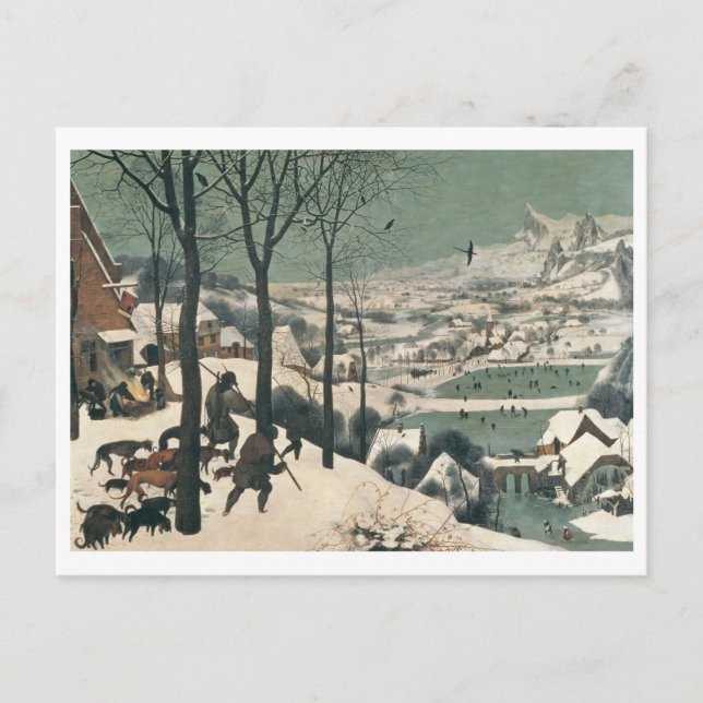 Cartão Postal Caçadores na neve - janeiro de 1565 (Frente)